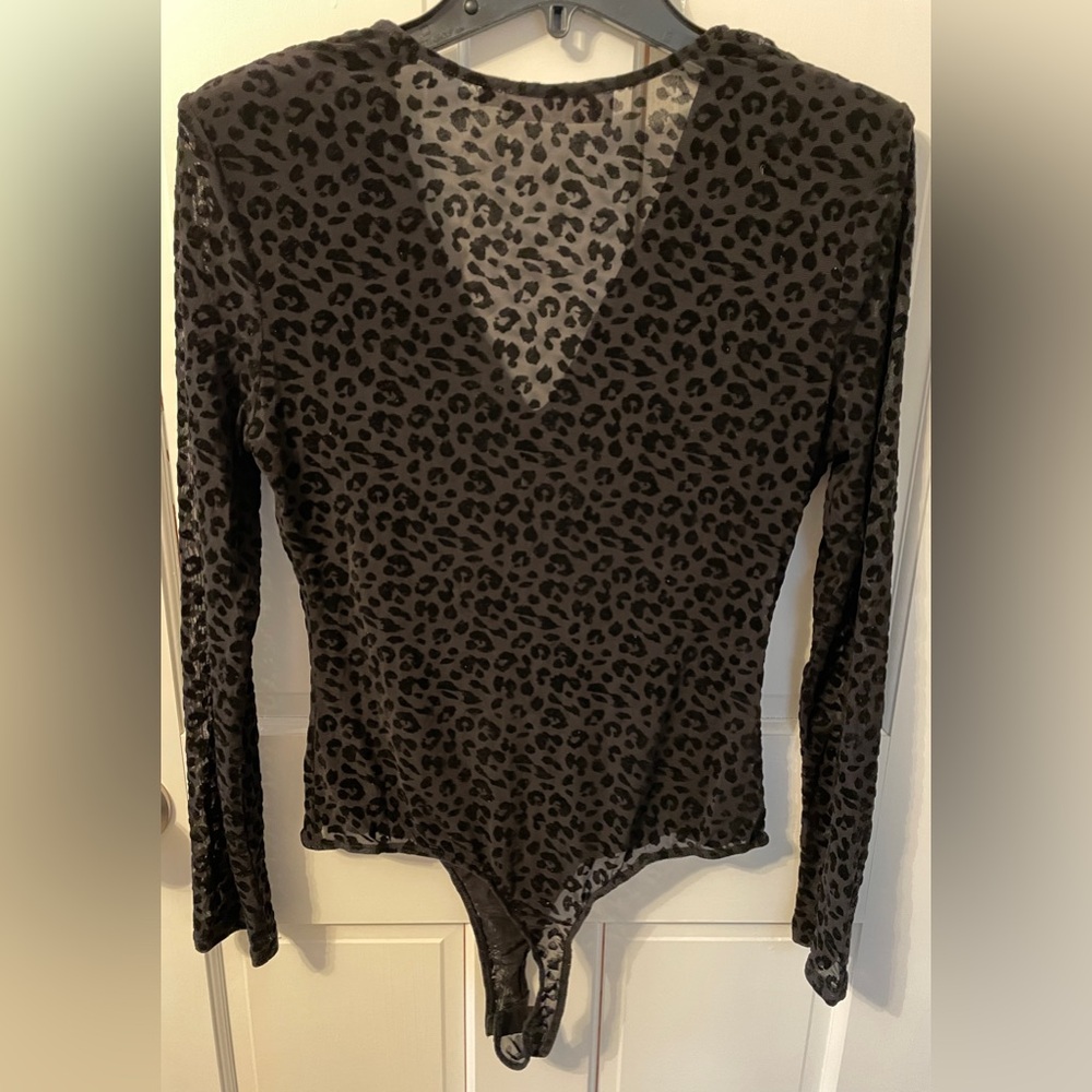 ASTR The Label Inca Bodysuit in Black Leopard Burnout - Picture 3 of 5